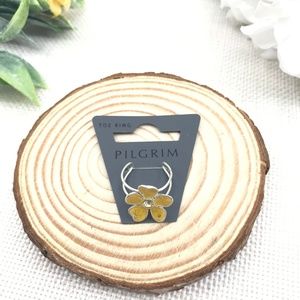 Yellow Flower Swarovski Crystal Toe Ring